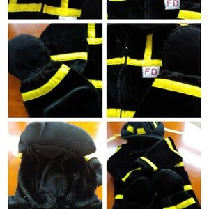 Children's Black and Yellow Firefighter Costume